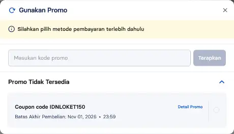 Loket promo code window